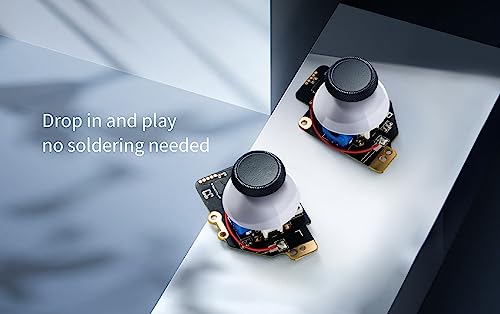 GuliKit Analog Joystick For Steam Deck LCD (Type A&B), Hall Effect No Drift Electromagnetic Thumbstick Replacement, No Soldering, One-Key Calibration, Right & Left Repair Kit with Caps(Not Fit OLED)
