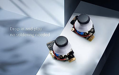 GuliKit Analog Joystick For Steam Deck LCD (Type A&B), Hall Effect No Drift Electromagnetic Thumbstick Replacement, No Soldering, One-Key Calibration, Right & Left Repair Kit with Caps(Not Fit OLED)