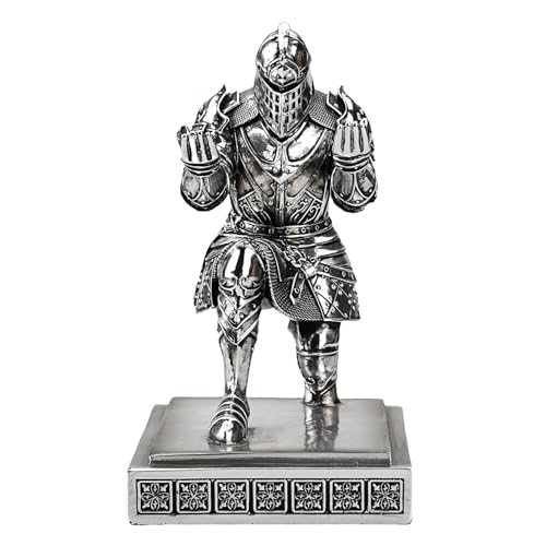 King's Guard Knight Pen Holder with a Letter Opener Desk Organizers Silver - color: Silver(plating)