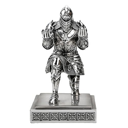 King's Guard Knight Pen Holder with a Letter Opener Desk Organizers Silver - color: Silver(plating)