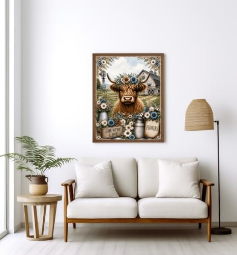Diamond Painting Kit for Adults,Cow 5D Diamond Art Kits - color: KM1312-1