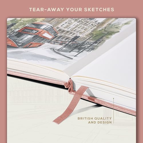 Beechmore Books A4 8.5x11 Mixed Media Sketchbook 300 GSM/140lb - color: Rose Wood, size: A4 - 8.5" x 11.5" Large