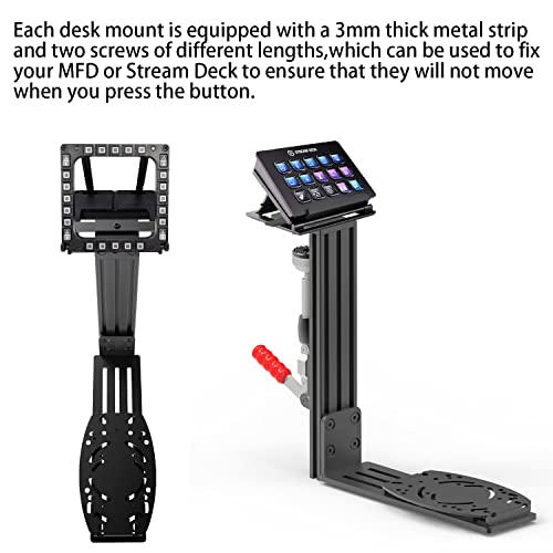 Hikig 2 Pack Desk Mount for Flight Sim Hand-Controller Compatible with Logitech X52 X56 Hotas, Thrustmaster HOTAS Warthog, T.16000M FCS, T.Flight, SimTask Farmstick, Sol-R1, Sol-R2, VKB, VPC, Winwing