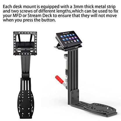 Hikig 2 Pack Desk Mount for Flight Sim Hand-Controller Compatible with Logitech X52 X56 Hotas, Thrustmaster HOTAS Warthog, T.16000M FCS, T.Flight, SimTask Farmstick, Sol-R1, Sol-R2, VKB, VPC, Winwing