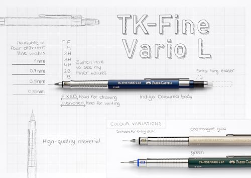 Faber-Castell Mechanical Pencil TK-Fine Vario L 1.0 Champagne Gold - style: Modern