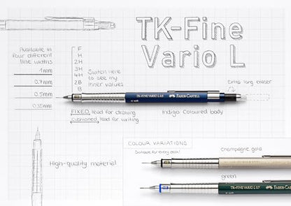 Faber-Castell Mechanical Pencil TK-Fine Vario L 1.0 Champagne Gold - style: Modern