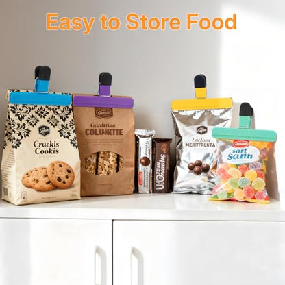 12 Pack Large Chip & Food Clips, Heavy Duty Plastic, 6x3.5 Inch - size: 12 Pcs