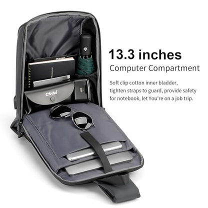 VGOAL Sling Backpack Crossbody Shoulder Chest Bag for Men Daypack - color: Fg6301-grey