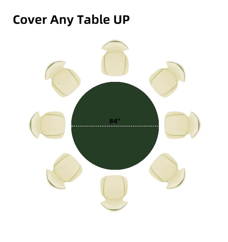 Evershine (12-Pack Heavy Duty Plastic Table Covers Tablecloth (Reusable) (Round 84", Hunter Green) - color: Hunter Green, size: 12 PACK Round 84"