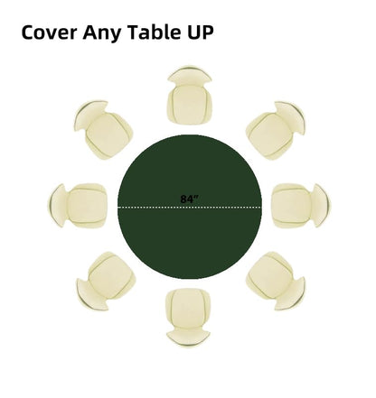 Evershine (12-Pack Heavy Duty Plastic Table Covers Tablecloth (Reusable) (Round 84", Hunter Green) - color: Hunter Green, size: 12 PACK Round 84"
