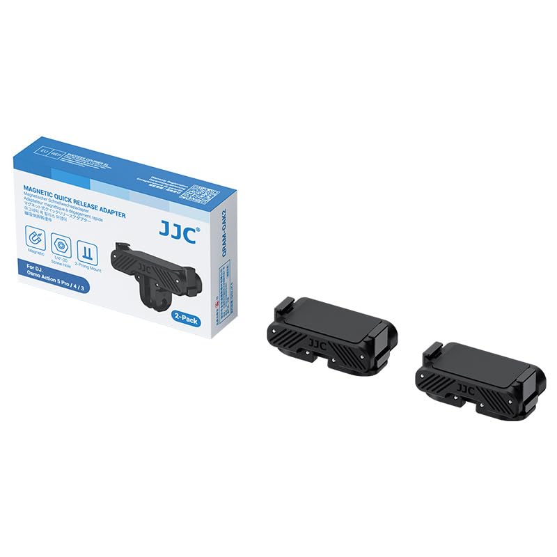 JJC 2Pcs Magnetic Quick Release Mount Adapter for DJI Osmo Action 5 Pro 4 3 - color: 2Pcs Magnetic Quick Release Adapter