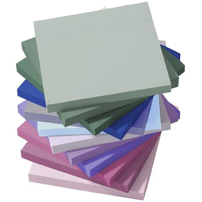 Mr. Pen- Sticky Notes, 3"x3", 12 Pads, 600 Sheets, Colorful - color: Mute