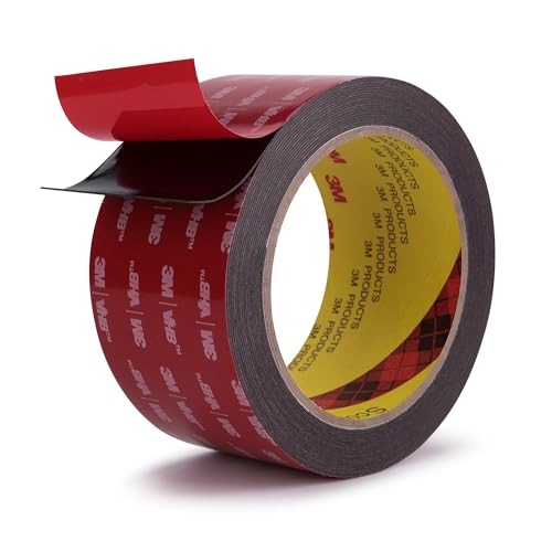 3M Double Sided Tape, Heavy Duty, 2” x 18Ft, 5925, Black - color: Black, size: 2" x 18Ft