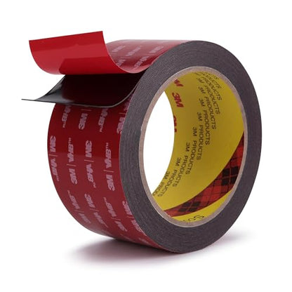 3M Double Sided Tape, Heavy Duty, 2” x 18Ft, 5925, Black - color: Black, size: 2" x 18Ft