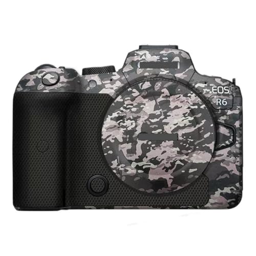 Camera R6 Skin for Canon EOS R6 EOSR6 Anti-Scratch Vinyl Wrap Cartoon Film Body Protector Coat Photography Accessories Sticker (Field Camouflage) - color: Field Camouflage
