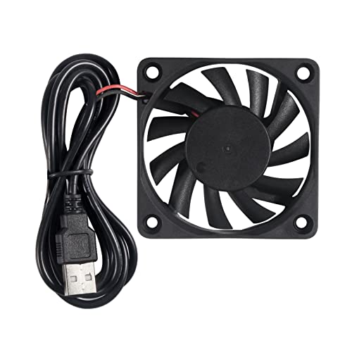 4PACK DC 60mm USB Fan 5V 6015 Brushless Cooling Fan 60mmx15mm 5V USB for PC Computer Case Cooler Raspberry Pi Radiator Ventilation - color: 6015 5V USB