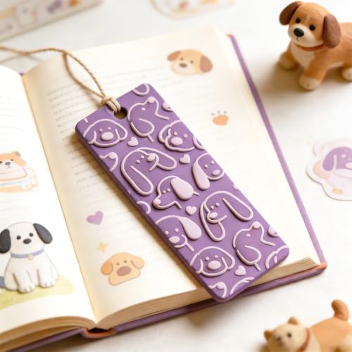 5 Pcs Pet Cat Dog Polymer Clay Texture Roller Paw Print Clay Roller for Jewelry Making DIY Clay Texture Tool for Earring - color: Pet Elements