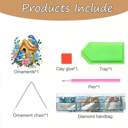 AIBOERL Diamond Art Kits for Adults, Bird Acrylic Hanging Suncatcher - color: DP04015