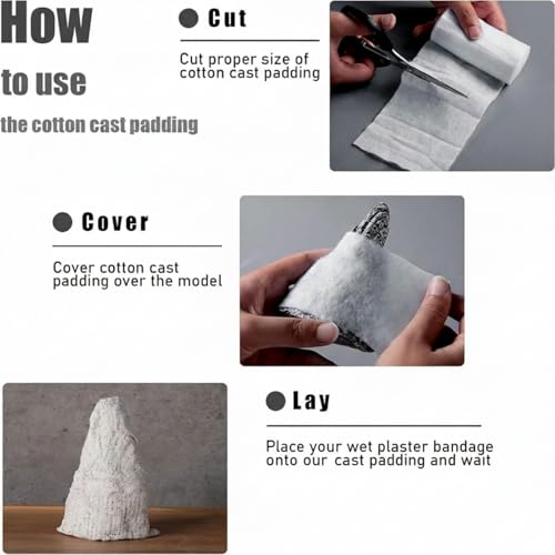 Nuanchu 12 Rolls Medical Cotton Cast Padding Plaster Cloth(2 Inch X 8.8 ft) - size: 2 Inch x 8.8 ft