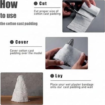 Nuanchu 12 Rolls Medical Cotton Cast Padding Plaster Cloth(2 Inch X 8.8 ft) - size: 2 Inch x 8.8 ft