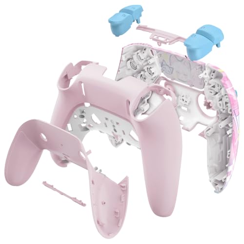 eXtremeRate Full Set Shell with Buttons Touchpad Cover Compatible with p s 5 Edge Controller, MeWoow Replacement Decorative Trim Shell Front Back Plates Compatible with p-s-5 Edge Controller - color: MeWoow
