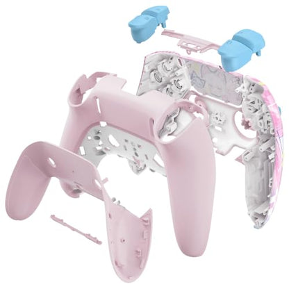 eXtremeRate Full Set Shell with Buttons Touchpad Cover Compatible with p s 5 Edge Controller, MeWoow Replacement Decorative Trim Shell Front Back Plates Compatible with p-s-5 Edge Controller - color: MeWoow