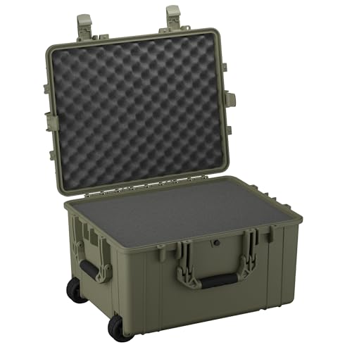 Condition 1 25" Large Rolling Hard Travel Storage Case, Model 286, Green - color: Green