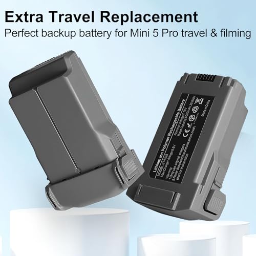 Mini 5 Pro Battery, 5000mAh Intelligent Flight Battery Plus for DJI Mini 5 Pro Drone, 52 Mins Max Flight Time, 35.8Wh 7.16V Replacement Battery