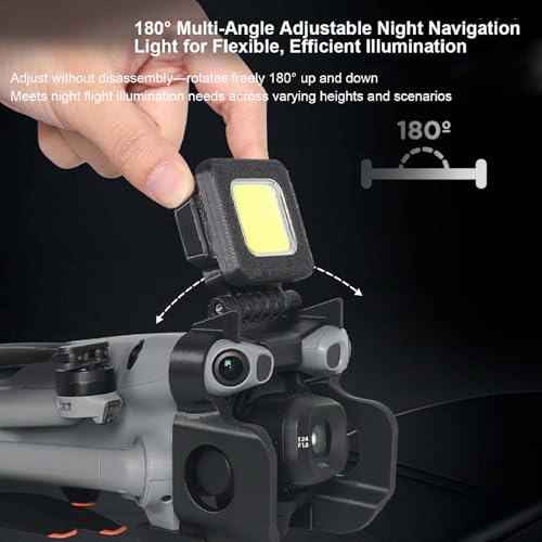 2-in-1 Night Flying Light With Gimbal Bumper Guard for DJI Mini 5 Pro Drone, Anti-Collision Protective Cover Gimbal Protector Navigation Light with 3 Lighting Modes for Night Flying