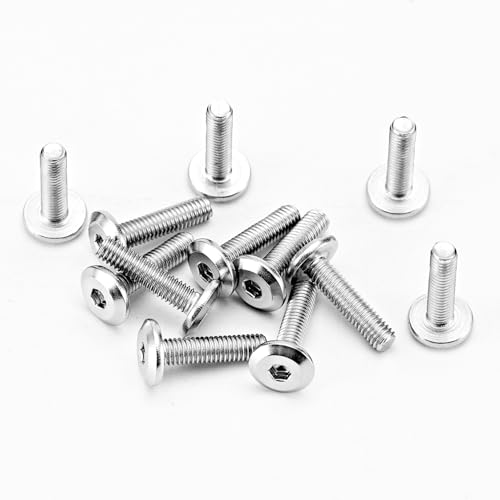 M3-0.5 x 8mm Flat Round Head Hex Socket Cap Screws Bolts, Furniture Screws, 304 Stainless Steel, Metric Allen Hex Drive, Bright Finish, Machine Fully Threaded, 100PCS - size: M3-0.5 x 8mm(100PCS)