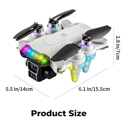 Drones for kids 8-12 with camera – Drone with camera for kids & Beginners, Mini kids drone with Fancy LED Lights, 4.3" Built-In FPV Screen, Three Batteries, Indoor & Outdoor Toy Gift (G) - size: G