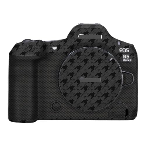 Camera Skin Wrap R5II Anti-Scratch Sticker Coat Vinly Protective Film Body Protector Decals Cover for Canon EOS R5 Mark II R5 II (Plover Black) - color: Plover Black