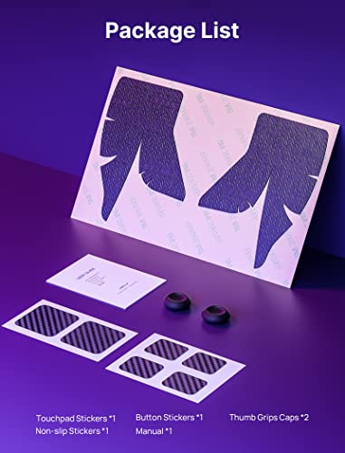JSAUX Skin Stickers Set for Steam Deck/OLED, Steam Thumb Grips Accessories