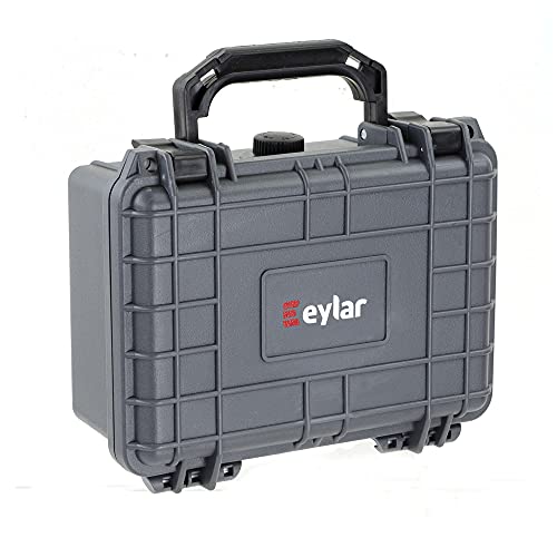 Eylar Protective Hard Case Water & Shock Proof w/Foam TSA Approved 8.12 inch 6.56 inch 3.56 inch (Gray) - color: Gray
