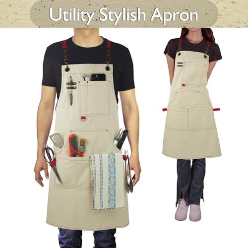 Work Aprons, Canvas Apron, Waterproof, Colorful Spots - color: Colorful Spots