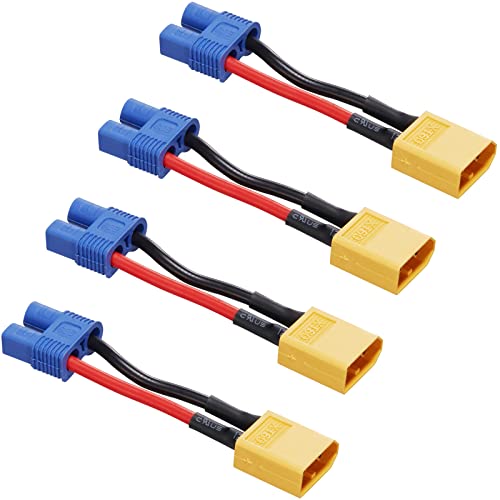 XT60 Male to EC3 Female Connector Adapter,XT60-EC5 Extension Cable - size: XT60 male-EC3 female