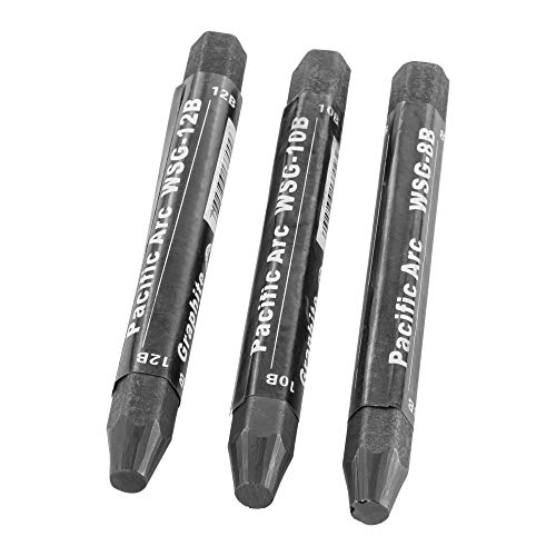 Pacific Arc Jumbo Water Soluble Graphite Sticks Set of 3, Soft 12B, 10B, 8B - style: 12B, 10B, 8B