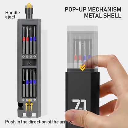 71-in-1 Precision Screwdriver Set with Pop-up Aluminum Alloy Case（Black） - size: 71 IN 1 black