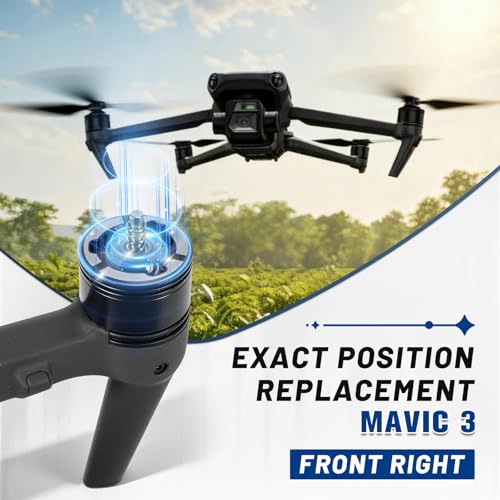Mavic 3 Motor Front Right Arm Replacement, Compatible with DJI Mavic 3 Drone Spare Parts - color: grey