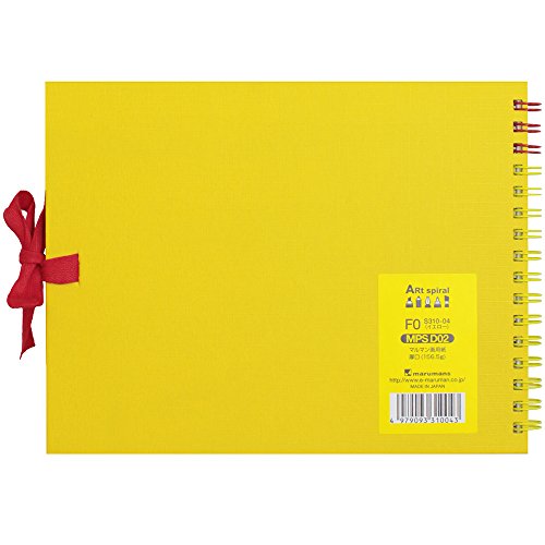 ART SPIRAL F0 Sketchbook, Yellow - color: Yellow
