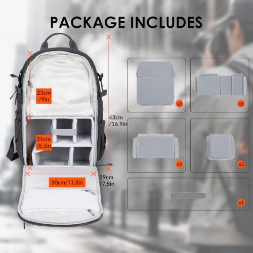 TARION Urban Camera Backpack for Photographers 21L ROVE FX21 Black - color: Black