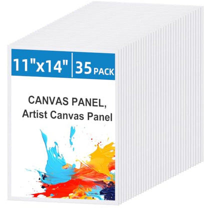 35 Pack 11 x 14 Inch Canvas Boards for Painting Pre-Primed Paint Canvas