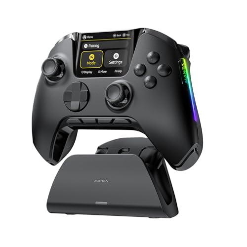 ManbaOne Interactive Screen Wireless Gaming Controller (Black) - color: Black