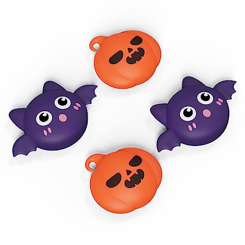 PlayVital Thumb Grip Caps for Steam Deck LCD, Silicone Thumbsticks Grips Joystick Caps for Steam Deck OLED - Halloween Pumpkin Bat - color: Pumpkin Bat