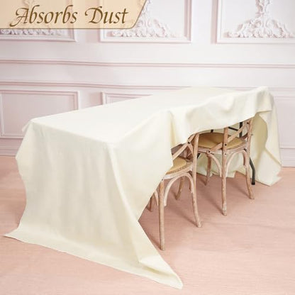 4 Pack Flaxen Waterproof Polyester Drop Cloths, 4 X 12 FT - color: Flaxen, size: 4 x 12 ft