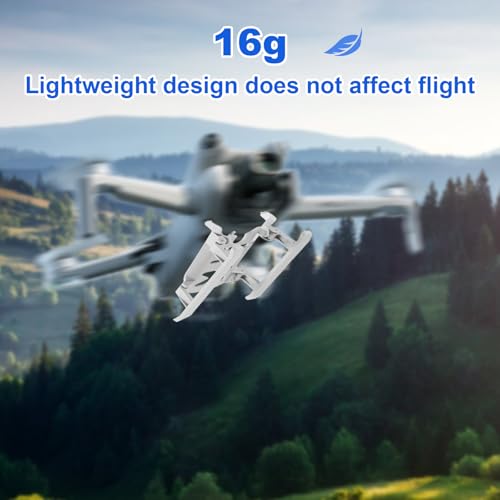 Landing Gear Extensions for DJI Mini 4 Pro Accessories, Lightweight Plastic Foldable Extended Leg Kit Compatible with Mini 4 Pro Drone Landing Protector (Gray)