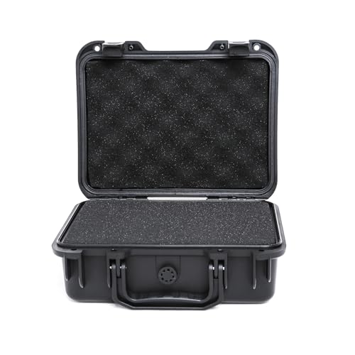 11in Waterproof Hard Case with DIY Customizable Foam Insert (10 x 7 x 3.5in Interior) - color: Black-11in