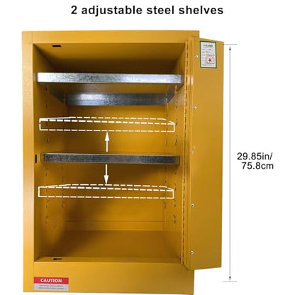 Flammable Safety Storage 23" x 18" x 35.3" Industry Hazardous Cabinet - size: 23"*18"*35.3"