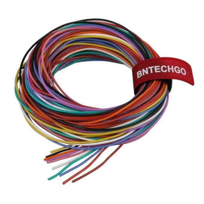 BNTECHGO 24 AWG Silicone Wire Kit 10 Color Each 5ft Stranded Tinned Copper - size: 10 colors each 5ft, style: 24 silicone wire
