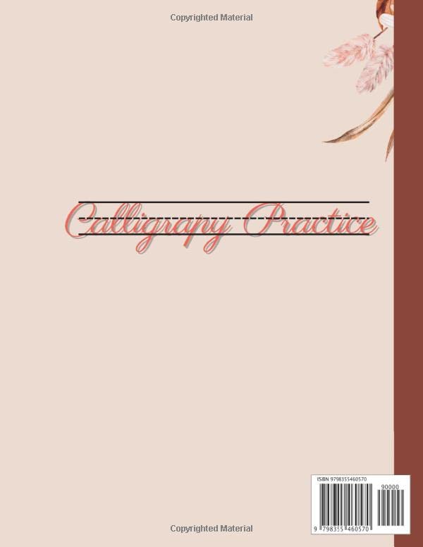 Calligraphy Practice Book For Adults | Handlettering For Beginners | Calligraphy for Beginners Workbook: 8.5” x 11” Aesthetic Calligraphy And Hand Lettering Practice Workbook